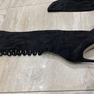 Aldo Shoes - Black suede over the knee stiletto boot Aldo Shoes - Black suede over the knee stiletto boot